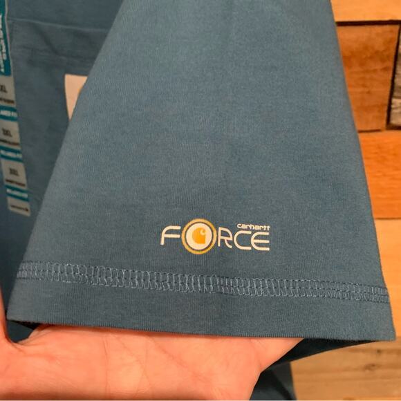 NWT Carhartt Men's Relaxed Fit Large Cotton Short-Sleeve T-Shirt Blue Size 3XL - Picture 5 of 11